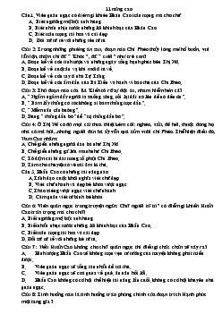 Đề văn cuối kỳ I ngữ văn 11 nâng cao