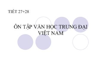Giáo án Ngữ văn 11 - Ôn tập văn học trung đại Việt Nam