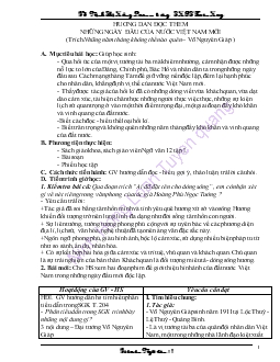 Giáo án Ngữ văn 12 - Hướng dẫn đọc thêm những ngày đầu của nước Việt Nam mới (trích những năm tháng không thể nào quên – Võ Nguyên Giáp)