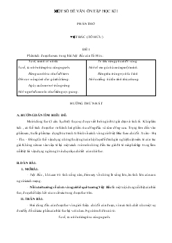 Dàn bài phân tích một số bài văn ôn tập học kỳ I, lớp 12