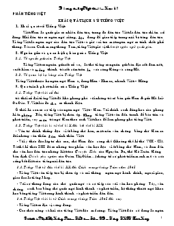 Đề cương ôn tập Ngữ văn 10 – Học kì 2