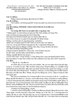 Đề thi thử đại học năm học 2010 - 2011 môn ngữ Văn khối D - trường THPT chuyên Lý Tự Trọng