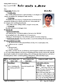 Giáo án Bài đọc thêm: Đò lèn - Trường THPT Tam quan