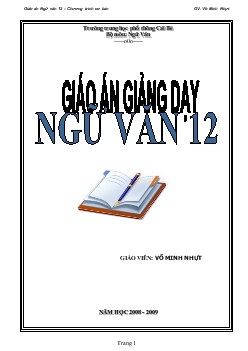 Giáo án giảng dạy ngữ văn 12