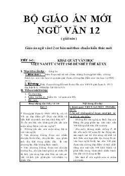 Giáo án ngữ văn 12 cơ bản mới theo chuẩn kiến thức mới