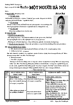 Giáo án Ngữ văn 12 - Đọc thêm: Một người Hà Nội của Nguyễn Khải - Trường THPT Tam Quan
