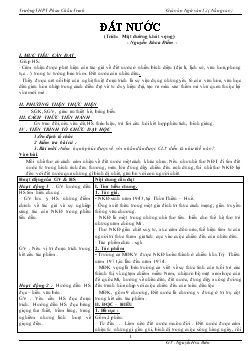 Giáo án ngữ văn 12 (nâng cao) - Bài: Đất nước (Trích: Mặt đường khát vọng, tác giả Nguyễn Khoa Điềm) - Trường THPT Phan Châu Trinh