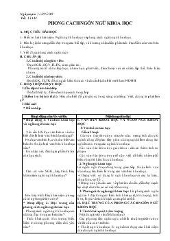Giáo án ngữ văn 12 - Tiết 13+14: Phong cách ngôn ngữ khoa học