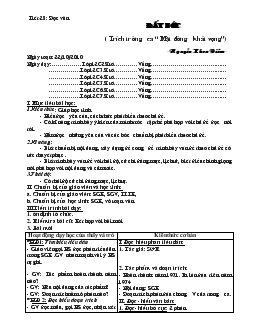 Giáo án Ngữ văn 12 - Tiết 28: Đọc văn đất nước ( trích trường ca “ mặt đường khát vọng”) - Nguyễn khoa điềm