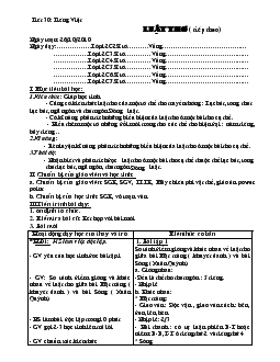 Giáo án Ngữ văn 12 - Tiết 30: Tiếng Việt - Luật thơ (tiếp theo)