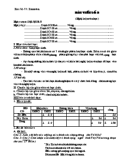 Giáo án Ngữ văn 12 - Tiết 32 - 33: Làm văn bài viết số 3 (nghị luận văn học)