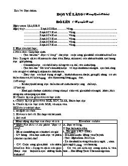 Giáo án Ngữ văn 12 - Tiết 34: Đọc thêm Dọn về làng (Nông Quốc Chấn) Đò lèn ( Nguyễn Duy)