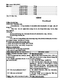 Giáo án Ngữ văn 12 - Tiết 37: Đọc văn Sóng - Xuân Quỳnh