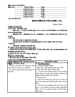 Giáo án Ngữ văn 12 - Tiết 40: đọc văn đàn ghi ta của lor ca - Thanh Thảo