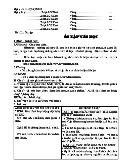 Giáo án Ngữ văn 12 - Tiết 51: Ôn tập ôn tập văn học