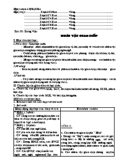 Giáo án Ngữ văn 12 - Tiết 58: Tiếng Việt - Nhân vật giao tiếp