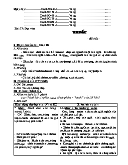 Giáo án Ngữ văn 12 - Tiết 77: đọc văn Thuốc - Lỗ Tấn