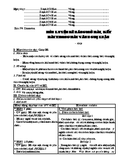 Giáo án Ngữ văn 12 - Tiết 79: làm văn - Rèn luyện kĩ năng mở bài, kết bài trong bài văn nghị luận (Tiếp)