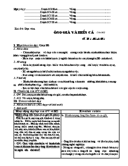 Giáo án Ngữ văn 12 - Tiết 84: đọc văn Ông già và biển cả (trích) - Ơ. hê- minh- uê