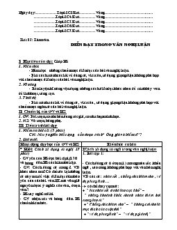 Giáo án Ngữ văn 12 - Tiết 85: làm văn - Diễn đạt trong văn nghị luận