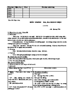 Giáo án Ngữ văn 12 - Tiết 86: đọc văn Hồn trương ba, da hàng thịt (trích) - Lưu Quang Vũ