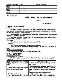 Giáo án Ngữ văn 12 - Tiết 87: đọc văn Hồn trương ba, da hàng thịt (trích) - Lưu Quang Vũ
