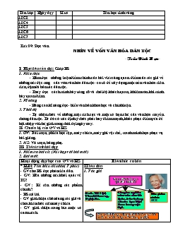 Giáo án Ngữ văn 12 - Tiết 89: đọc văn Nnhìn về vốn văn hóa dân tộc - Trần Đình Hựu