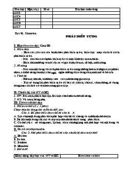 Giáo án Ngữ văn 12 - Tiết 91: làm văn - Phát biểu tự do