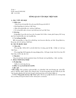 Giáo án ngữ văn 12 - Tuần 1