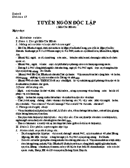Giáo án ôn thi tôt nghiệp ngữ văn 12 (Cơ bản) - Tuần 5