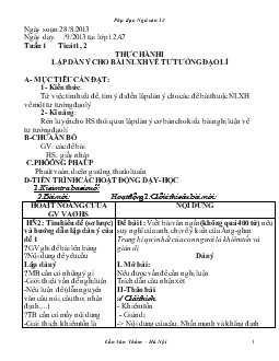 Giáo án Phụ đạo Ngữ văn 12 - Tuần 1, 2, 3