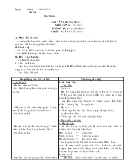 Giáo án Tiết 88 - Bài đọc thêm: Lai tân (Hồ Chí Minh), Nhớ đồng (Tố Hữu), Tương tư (Nguyễn Bính), Chiều xuân (Anh Thơ)