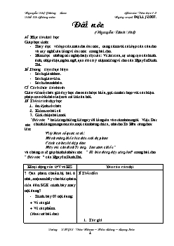 Giáo án Văn học 12 - Bài: Đất nước của Nguyễn Đình Thi (Tiết 32)