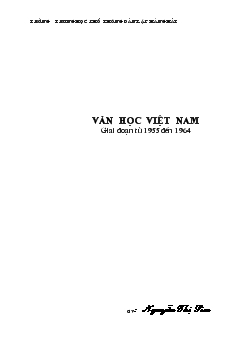 Giáo án Văn học Việt Nam giai đoạn từ 1955 đến 1964