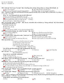 Kỳ thi: Kỳ thi mẫu - Môn thi: Van hoc 12