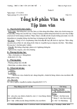 Giáo án Ngữ văn 6 - Tuần 35, Trường THCS Chu Văn An Chư - Sê