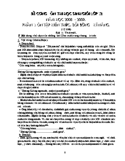 Đề cương ôn thi học sinh giỏi lớp 12 môn Ngữ văn năm học 2008 - 2009