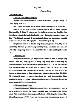 Giáo án Ngữ văn 12 - Bài: Tây Tiến, tác giả Quang Dũng