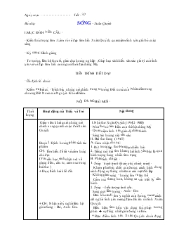 Giáo án Ngữ văn 12 - Sóng của Xuân Quỳnh