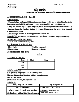 Giáo án Ngữ văn 12 - Tiết 28, 29 Đất nước (trích trường ca “mặt đường khát vọng”) - Nguyễn Khoa Điềm