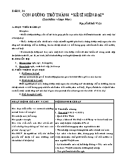 Giáo án Ngữ văn 12 - Tiết 33, 34 Con đường trở thành “kẻ sĩ hiện đại” (trích bàn về đạo nho ) Nguyễn Khắc Viện