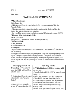 Giáo án Ngữ văn 12 - Tiết 40 văn bản: Tác gia Nguyễn Tuân