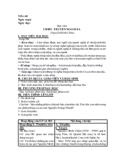 Giáo án Ngữ văn 12 - Tiết: 60 đọc văn: Chiếc thuyền ngoài xa (Nguyễn Minh Châu)