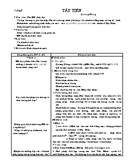 Giáo án Ngữ văn 12 - Tuần 7: Tây Tiến (Quang Dũng)