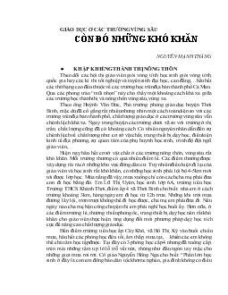 Giáo dục ở các trường vùng sâu còn đó những khó khăn