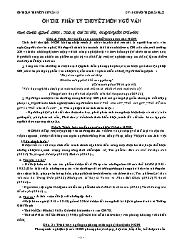 Ôn thi phần lý thuyết môn Ngữ văn 12