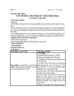 Tiết 33 văn bản nhật dụng: Con đường trở thành “kẻ sĩ hiện đại. (trích bàn về đạo nho)