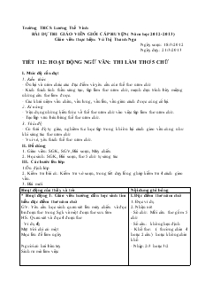 Bài dự thi giáo viên giỏi cấp huyện (năm học 2012- 2013) - Trường THCS Lương Thế Vinh