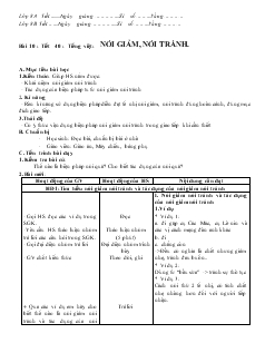 Giáo án Ngữ văn 6 - Bài 10: Tiết 40: Tiếng việt: nói giảm, nói tránh