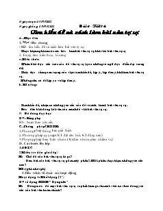 Giáo án Ngữ văn 6 - Bài 4 - Tiết 16: Tìm hiểu đề và cách làm bài văn tự sự